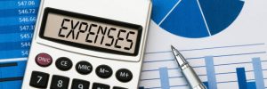 expenses on a calculator
