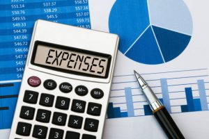 expenses on a calculator