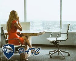 woman on the phone in office